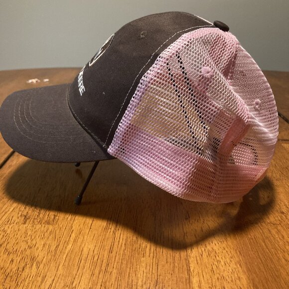 JOHN DEERE Brown & Pink Trucker Style Cap/Hat Snapback - Picture 3 of 7